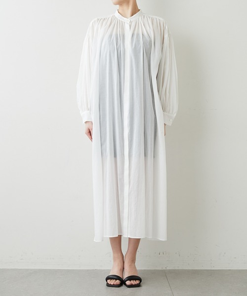 GALLARDAGALANTE（ガリャルダガランテ）の「カフタンワンピース（シャツワンピース・レディース・オフホワイト/サックスブルー・FREE）」の15枚目の写真