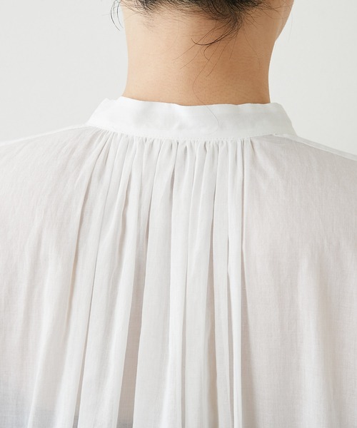 GALLARDAGALANTE（ガリャルダガランテ）の「カフタンワンピース（シャツワンピース・レディース・オフホワイト/サックスブルー・FREE）」の19枚目の写真