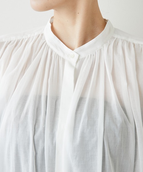 GALLARDAGALANTE（ガリャルダガランテ）の「カフタンワンピース（シャツワンピース・レディース・オフホワイト/サックスブルー・FREE）」の18枚目の写真
