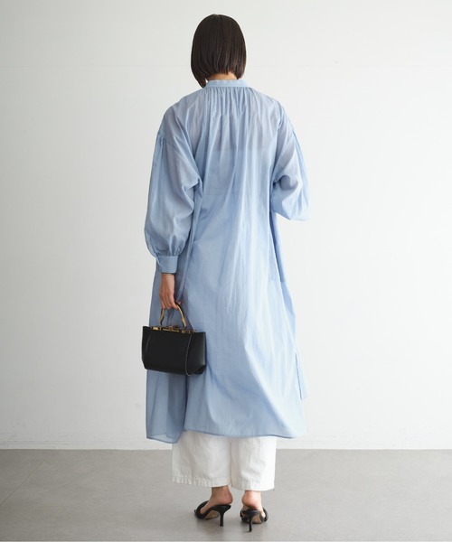 GALLARDAGALANTE（ガリャルダガランテ）の「カフタンワンピース（シャツワンピース・レディース・オフホワイト/サックスブルー・FREE）」の6枚目の写真