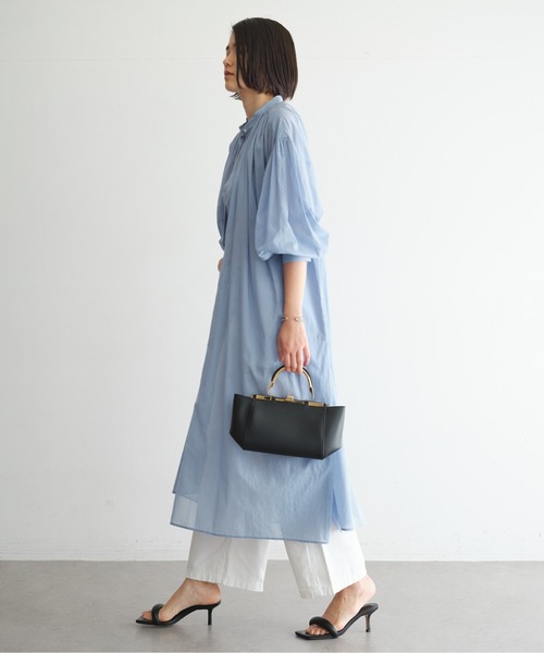 GALLARDAGALANTE（ガリャルダガランテ）の「カフタンワンピース（シャツワンピース・レディース・オフホワイト/サックスブルー・FREE）」の5枚目の写真