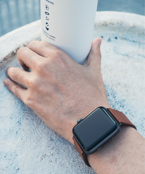 zandy(ズィーアンドワイ)の「zandy ズィー・アンド・ワイ / Apple Watch【レザーベルト】アップルウォッチバンド レザーベルト① 本革 // leather12(デジタル腕時計・メンズ・ブラウン/ホワイト/ブラック/グレー・S/M)」の21枚目の写真