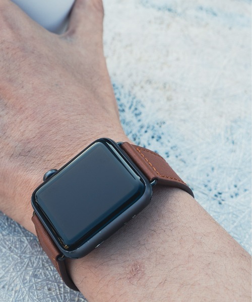 zandy(ズィーアンドワイ)の「zandy ズィー・アンド・ワイ / Apple Watch【レザーベルト】アップルウォッチバンド レザーベルト① 本革 // leather12(デジタル腕時計・メンズ・ブラウン/ホワイト/ブラック/グレー・S/M)」の6枚目の写真