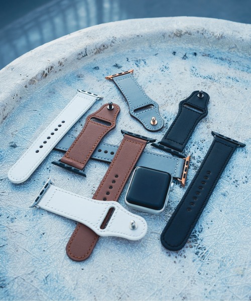 zandy(ズィーアンドワイ)の「zandy ズィー・アンド・ワイ / Apple Watch【レザーベルト】アップルウォッチバンド レザーベルト① 本革 // leather12(デジタル腕時計・メンズ・ブラウン/ホワイト/ブラック/グレー・S/M)」の16枚目の写真