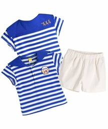 【セットアップ】セラーカラーボーダートップス＆パンツ