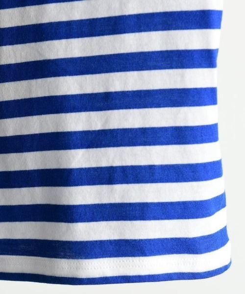 moimoln（モイモルン）の「【セットアップ】セラーカラーボーダートップス＆パンツ（Tシャツ/カットソー・キッズ・ブルー・80ｃｍ/90cm/100cm/110cm/120cm）」の7枚目の写真