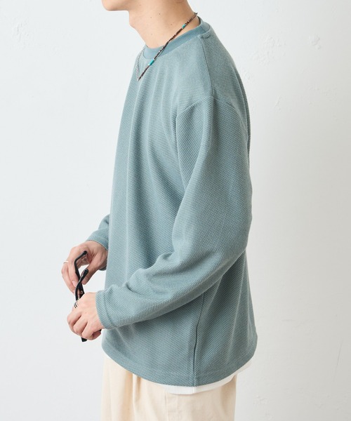 DISCOAT（ディスコート）の「カノコニットソークルーネックアンサンブル（アンサンブル・メンズ・サックスブルー/グレイッシュベージュ/グリーン・LARGE/MEDIUM）」の4枚目の写真