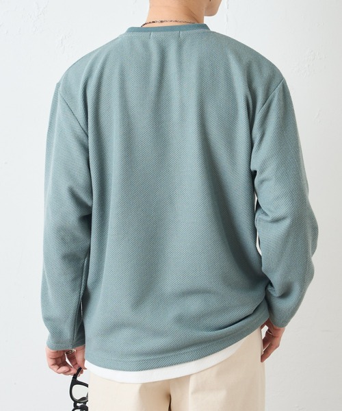 DISCOAT（ディスコート）の「カノコニットソークルーネックアンサンブル（アンサンブル・メンズ・サックスブルー/グレイッシュベージュ/グリーン・LARGE/MEDIUM）」の14枚目の写真