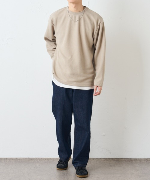 DISCOAT（ディスコート）の「カノコニットソークルーネックアンサンブル（アンサンブル・メンズ・サックスブルー/グレイッシュベージュ/グリーン・LARGE/MEDIUM）」の17枚目の写真