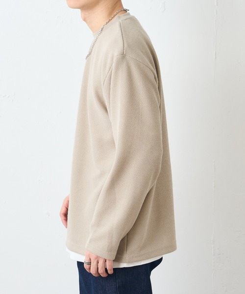 DISCOAT（ディスコート）の「カノコニットソークルーネックアンサンブル（アンサンブル・メンズ・サックスブルー/グレイッシュベージュ/グリーン・LARGE/MEDIUM）」の5枚目の写真