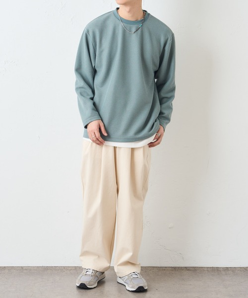 DISCOAT（ディスコート）の「カノコニットソークルーネックアンサンブル（アンサンブル・メンズ・サックスブルー/グレイッシュベージュ/グリーン・LARGE/MEDIUM）」の13枚目の写真