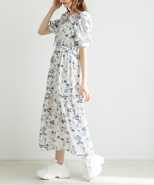 OLIVE des OLIVE(オリーブデオリーブ)の「ダブルフロントベルト付きワンピース(ワンピース・レディース・サックスブルー/ブラック/オフホワイト/ブルー系その他・FREE)」の13枚目の写真