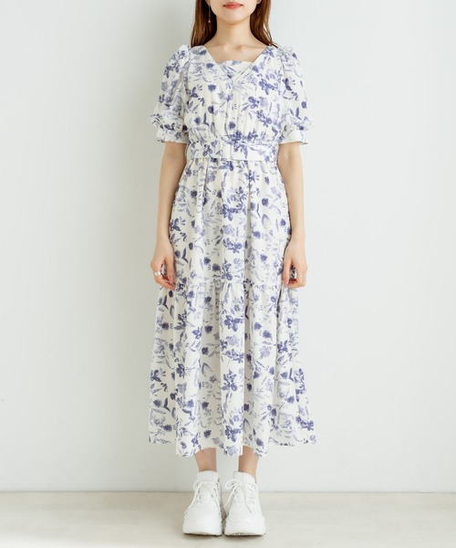 OLIVE des OLIVE(オリーブデオリーブ)の「ダブルフロントベルト付きワンピース(ワンピース・レディース・サックスブルー/ブラック/オフホワイト/ブルー系その他・FREE)」の18枚目の写真