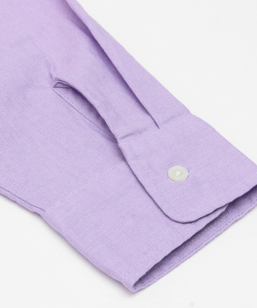 Pitta Re:)（ピッタリ）の「綿麻 ゆるシルエット 長袖カジュアルシャツ（シャツ/ブラウス・レディース・カーキオリーブ/ラベンダー/ダークオレンジ/ブラック・FREE）」の6枚目の写真