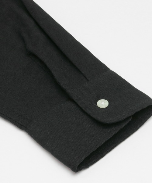 Pitta Re:)（ピッタリ）の「綿麻 ゆるシルエット 長袖カジュアルシャツ（シャツ/ブラウス・レディース・カーキオリーブ/ラベンダー/ダークオレンジ/ブラック・FREE）」の9枚目の写真