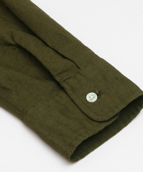 Pitta Re:)（ピッタリ）の「綿麻 ゆるシルエット 長袖カジュアルシャツ（シャツ/ブラウス・レディース・カーキオリーブ/ラベンダー/ダークオレンジ/ブラック・FREE）」の12枚目の写真