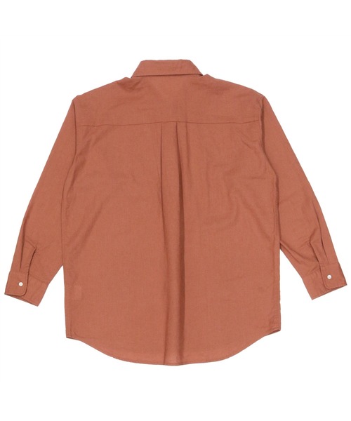 Pitta Re:)（ピッタリ）の「綿麻 ゆるシルエット 長袖カジュアルシャツ（シャツ/ブラウス・レディース・カーキオリーブ/ラベンダー/ダークオレンジ/ブラック・FREE）」の14枚目の写真