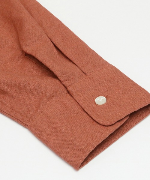 Pitta Re:)（ピッタリ）の「綿麻 ゆるシルエット 長袖カジュアルシャツ（シャツ/ブラウス・レディース・カーキオリーブ/ラベンダー/ダークオレンジ/ブラック・FREE）」の15枚目の写真