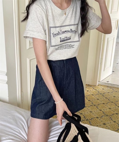 LYEON(リヨン)の「ButterロゴTシャツ(Tシャツ/カットソー・レディース・オートミール/ホワイト・FREE)」の6枚目の写真