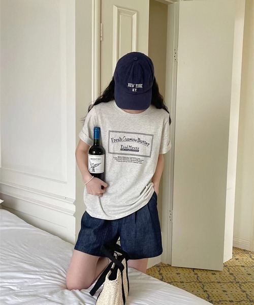 LYEON(リヨン)の「ButterロゴTシャツ(Tシャツ/カットソー・レディース・オートミール/ホワイト・FREE)」の3枚目の写真