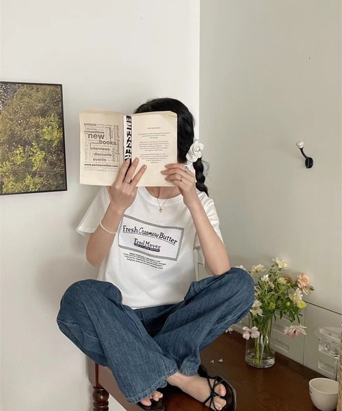 LYEON(リヨン)の「ButterロゴTシャツ(Tシャツ/カットソー・レディース・オートミール/ホワイト・FREE)」の7枚目の写真