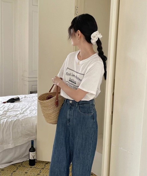 LYEON(リヨン)の「ButterロゴTシャツ(Tシャツ/カットソー・レディース・オートミール/ホワイト・FREE)」の5枚目の写真