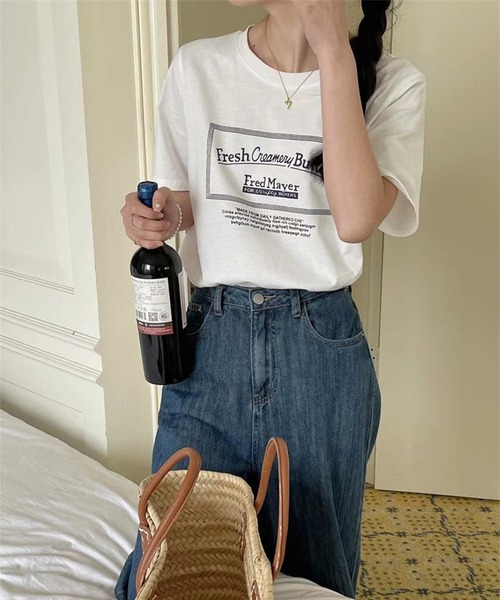 LYEON(リヨン)の「ButterロゴTシャツ(Tシャツ/カットソー・レディース・オートミール/ホワイト・FREE)」の12枚目の写真