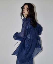 hellam | オーガンジー バックドロストシャツ(シャツ/ブラウス)