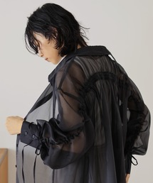 オーガンジー バックドロストシャツ
