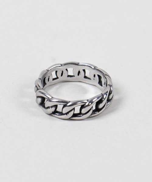 SPINNS（スピンズ）の「ワイドチェーンリング（リング・メンズ・シルバー/ゴールド・16）」の3枚目の写真