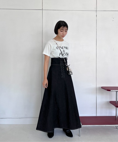 EPIMI E'PIMMY（エピミエピミー）の「マルチレースアップロングデニムスカート（デニムスカート・レディース・ネイビー/ブラック・MEDIUM）」の13枚目の写真