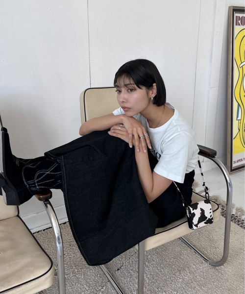 EPIMI E'PIMMY（エピミエピミー）の「マルチレースアップロングデニムスカート（デニムスカート・レディース・ネイビー/ブラック・MEDIUM）」の11枚目の写真