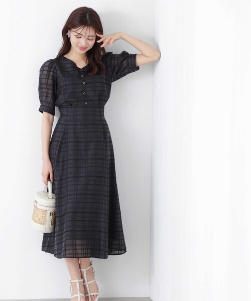 PROPORTION BODY DRESSING(プロポーションボディドレッシング)の「シアーチェックマーメイドスカート / 1213120503(スカート・レディース・グレー/ブラック/ブラウン・SMALL/MEDIUM)」の11枚目の写真