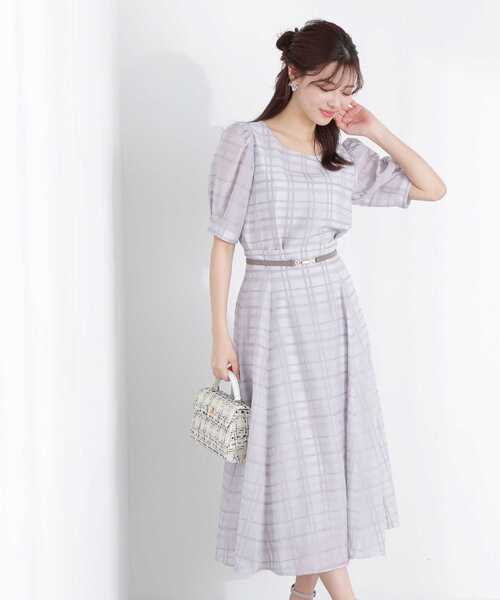 PROPORTION BODY DRESSING(プロポーションボディドレッシング)の「シアーチェックマーメイドスカート / 1213120503(スカート・レディース・グレー/ブラック/ブラウン・SMALL/MEDIUM)」の1枚目の写真