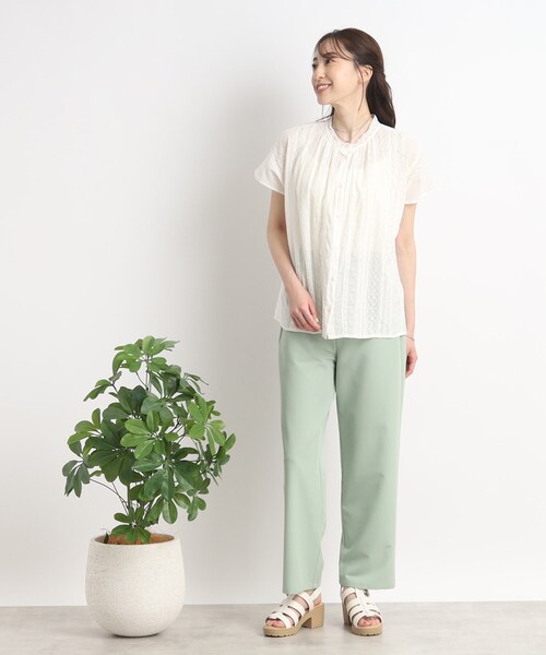 DRESKIP（ドレスキップ）の「◆【夏になると着たくなる】レ－ス切り替えブラウス（シャツ/ブラウス・レディース・オレンジ/ブラック/オフホワイト・03/02）」の12枚目の写真