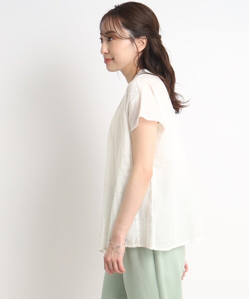 DRESKIP（ドレスキップ）の「◆【夏になると着たくなる】レ－ス切り替えブラウス（シャツ/ブラウス・レディース・オレンジ/ブラック/オフホワイト・03/02）」の21枚目の写真