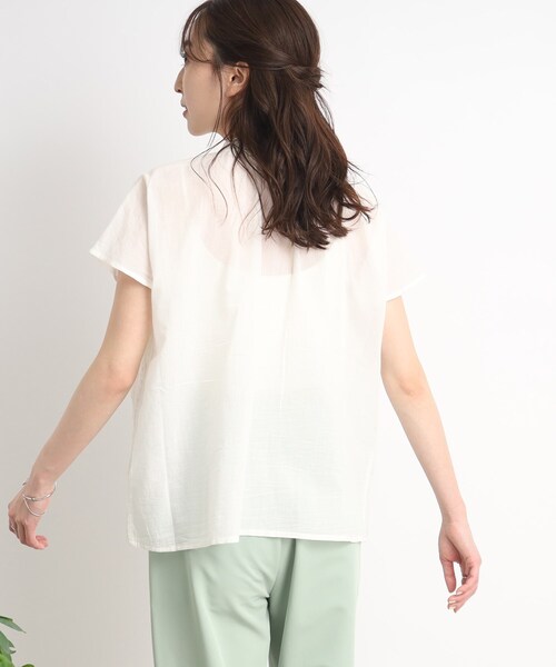 DRESKIP（ドレスキップ）の「◆【夏になると着たくなる】レ－ス切り替えブラウス（シャツ/ブラウス・レディース・オレンジ/ブラック/オフホワイト・03/02）」の17枚目の写真