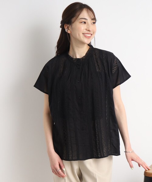 DRESKIP（ドレスキップ）の「◆【夏になると着たくなる】レ－ス切り替えブラウス（シャツ/ブラウス・レディース・オレンジ/ブラック/オフホワイト・03/02）」の22枚目の写真