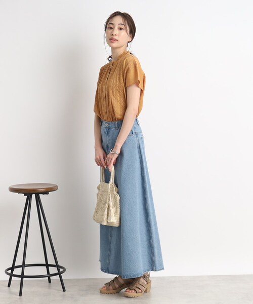 DRESKIP（ドレスキップ）の「◆【夏になると着たくなる】レ－ス切り替えブラウス（シャツ/ブラウス・レディース・オレンジ/ブラック/オフホワイト・03/02）」の18枚目の写真