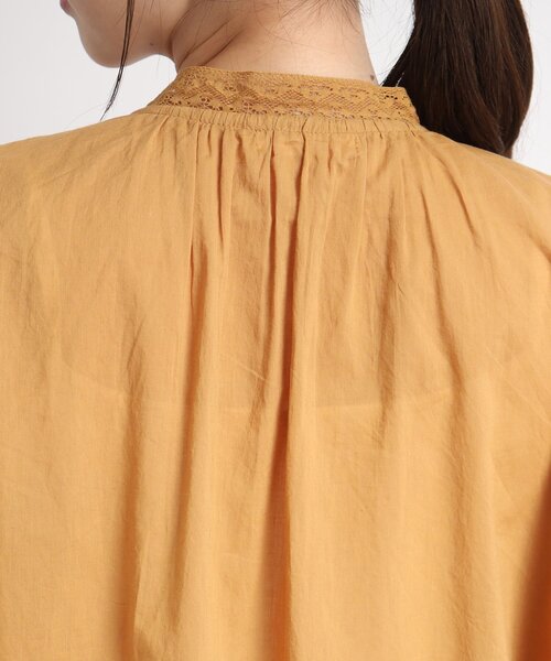 DRESKIP（ドレスキップ）の「◆【夏になると着たくなる】レ－ス切り替えブラウス（シャツ/ブラウス・レディース・オレンジ/ブラック/オフホワイト・03/02）」の10枚目の写真