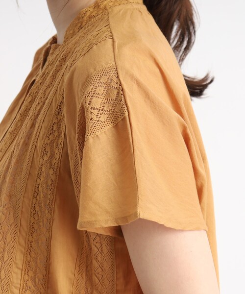 DRESKIP（ドレスキップ）の「◆【夏になると着たくなる】レ－ス切り替えブラウス（シャツ/ブラウス・レディース・オレンジ/ブラック/オフホワイト・03/02）」の15枚目の写真