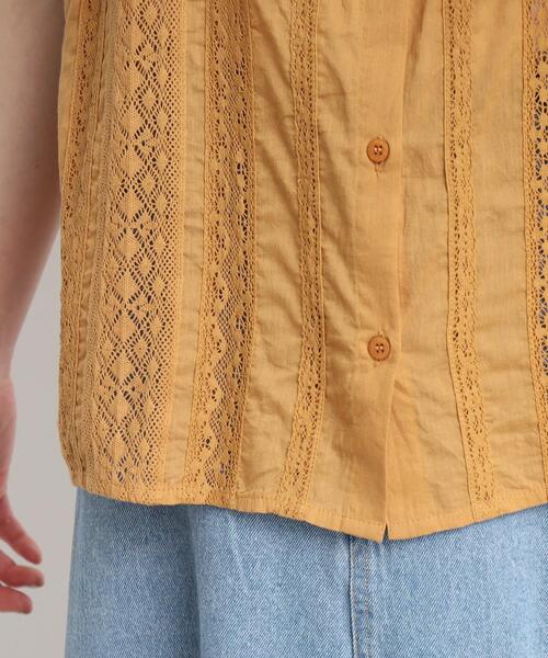 DRESKIP（ドレスキップ）の「◆【夏になると着たくなる】レ－ス切り替えブラウス（シャツ/ブラウス・レディース・オレンジ/ブラック/オフホワイト・03/02）」の7枚目の写真