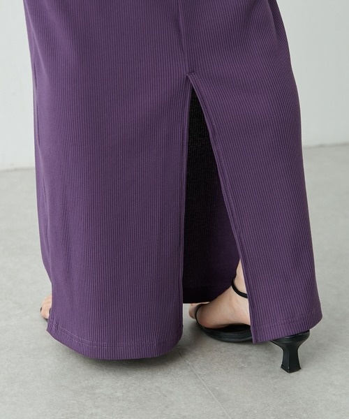 COLLAGE GALLARDAGALANTE（コラージュガリャルダガランテ）の「カップ付きベアワンピース（ワンピース・レディース・チャコールグレー/パープル/オフホワイト・FREE）」の9枚目の写真