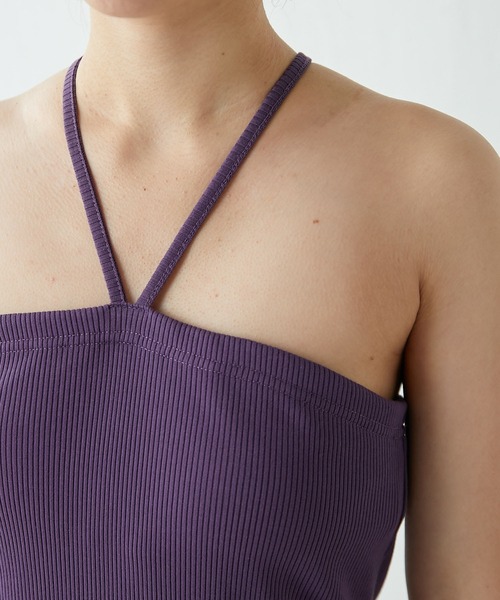 COLLAGE GALLARDAGALANTE（コラージュガリャルダガランテ）の「カップ付きベアワンピース（ワンピース・レディース・チャコールグレー/パープル/オフホワイト・FREE）」の6枚目の写真