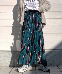 Q | レオパードギャザースカート(スカート)