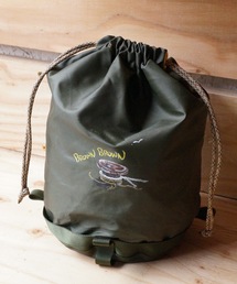 BrownBrown（ブラウンブラウン）の「【BrownBrown】ブラウンブラウン/ ペイント巾着バック（ボディバッグ/ウエストポーチ）」