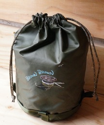 BrownBrown（ブラウンブラウン）の「【BrownBrown】ブラウンブラウン/ ペイント巾着バック（ボディバッグ/ウエストポーチ）」