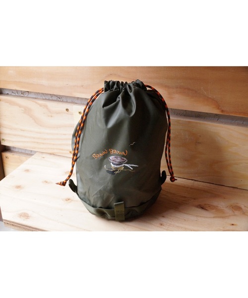 BrownBrown(ブラウンブラウン)の「【BrownBrown】ブラウンブラウン/ ペイント巾着バック(ボディバッグ/ウエストポーチ・レディース・ブルー/オレンジ/イエロー・FREE)」の5枚目の写真