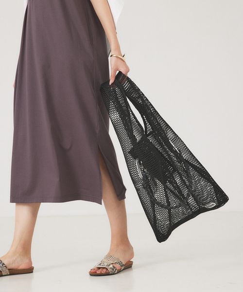 abahouse mavie（アバハウスマヴィ）の「【OUTDOOR】メッシュ３WAYショッパー（トートバッグ・レディース・ホワイト/ブラック/グレー/ホワイト系その他/ブラック系その他/グレー系その他・フリー）」の3枚目の写真