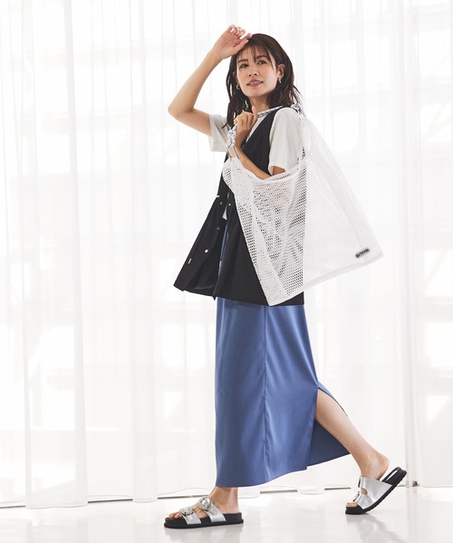 abahouse mavie（アバハウスマヴィ）の「【OUTDOOR】メッシュ３WAYショッパー（トートバッグ・レディース・ホワイト/ブラック/グレー/ホワイト系その他/ブラック系その他/グレー系その他・フリー）」の13枚目の写真